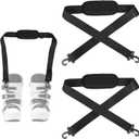 2pcs Ski Carrier Strap with Hook, Adjustable Anti-Slip Snowboard Shoulder Sling Hands-Free Carrier Strap Skate Leash Gear Accessory for Snowboard Pole Boot Men Women Gift