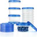 Freezer Storage Containers, [12 Pack-8 oz] Ultra Thick Freezer Containers with Leakproof Twist Top Lids, Heavy Duty BPA Free Stackable Meal Prep Bowls Great for Portion Control