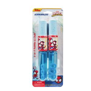 Marvel Spidey 2-in-1 Bubbles And Chalk Scribubblers Amazing Friends
