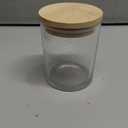 8 OZ Thick Candle Jars for Making Candles 15 Pcs, Clear Empty Jars with Wood Lids for Candle Making, Sample Container