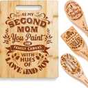 Riveira Gifts For Mother In Law  Cooking Spoons For Wooden Cooking as Gifts For Mom & Cutting Board for Birthday Gifts For Women  Complete Mother In law Gifts From Daughter In Law