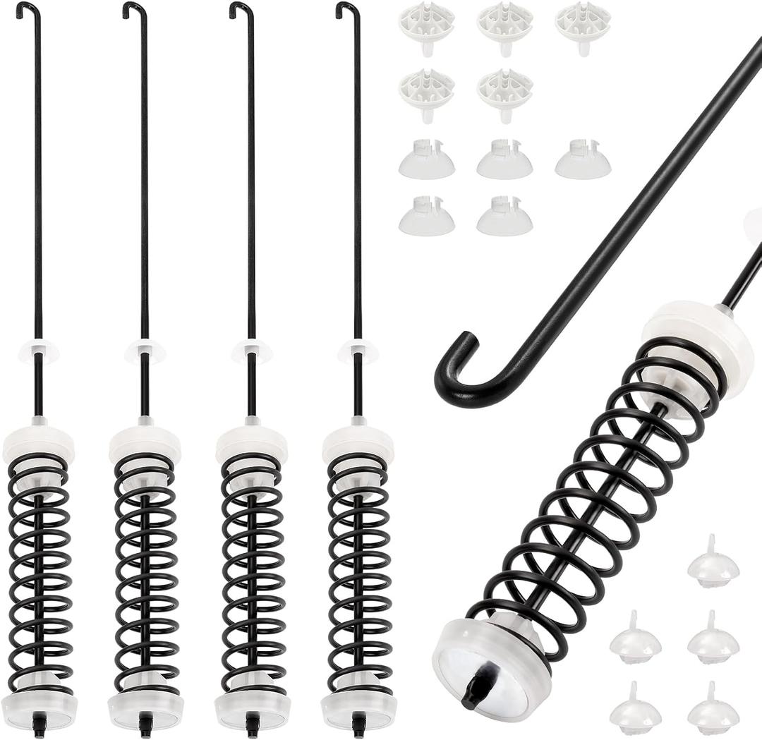 Upgraded W10780045 Washer Suspension Rods Kit for Amana Whirlpool Kenmore Washers, Replacement Suspension Rod Kit Fit for NTW4516FW3 RTW4516FW2 RTW4641BQ0 WTW4816FW2 WTW4800BQ1 NTW4605EW0