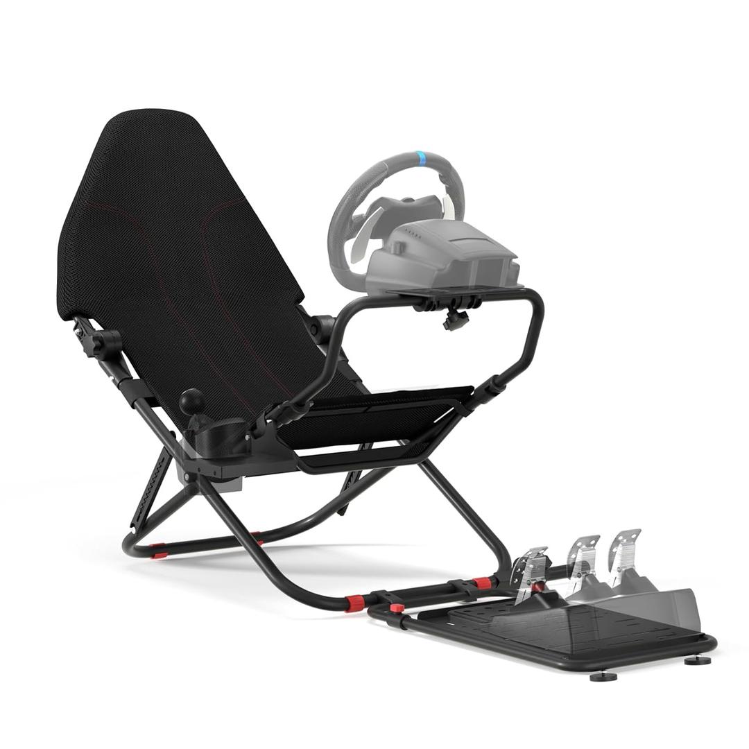 RACGTING Racing Simulator Cockpit for G29/G920/G923, Foldable & Adjustable Racing Seat for Thrustmaster T300RS/248/T-GT II, Fanatec CSL DD/GT DD Pro/ClubSport DD/DD+, MOZA R5, SIMAGIC Alpha Mini