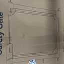 W 40" Extra Tall Clear Acrylic Dog Gate 29.52-37.79" Wide Indoor White Extra-Tall,Clear Acrylic Panel,Double-Lock,Pressure/Hardware Mount,Wall Cups,Ideal for Pet Stairs,Doorways,Hallways,Kitchen