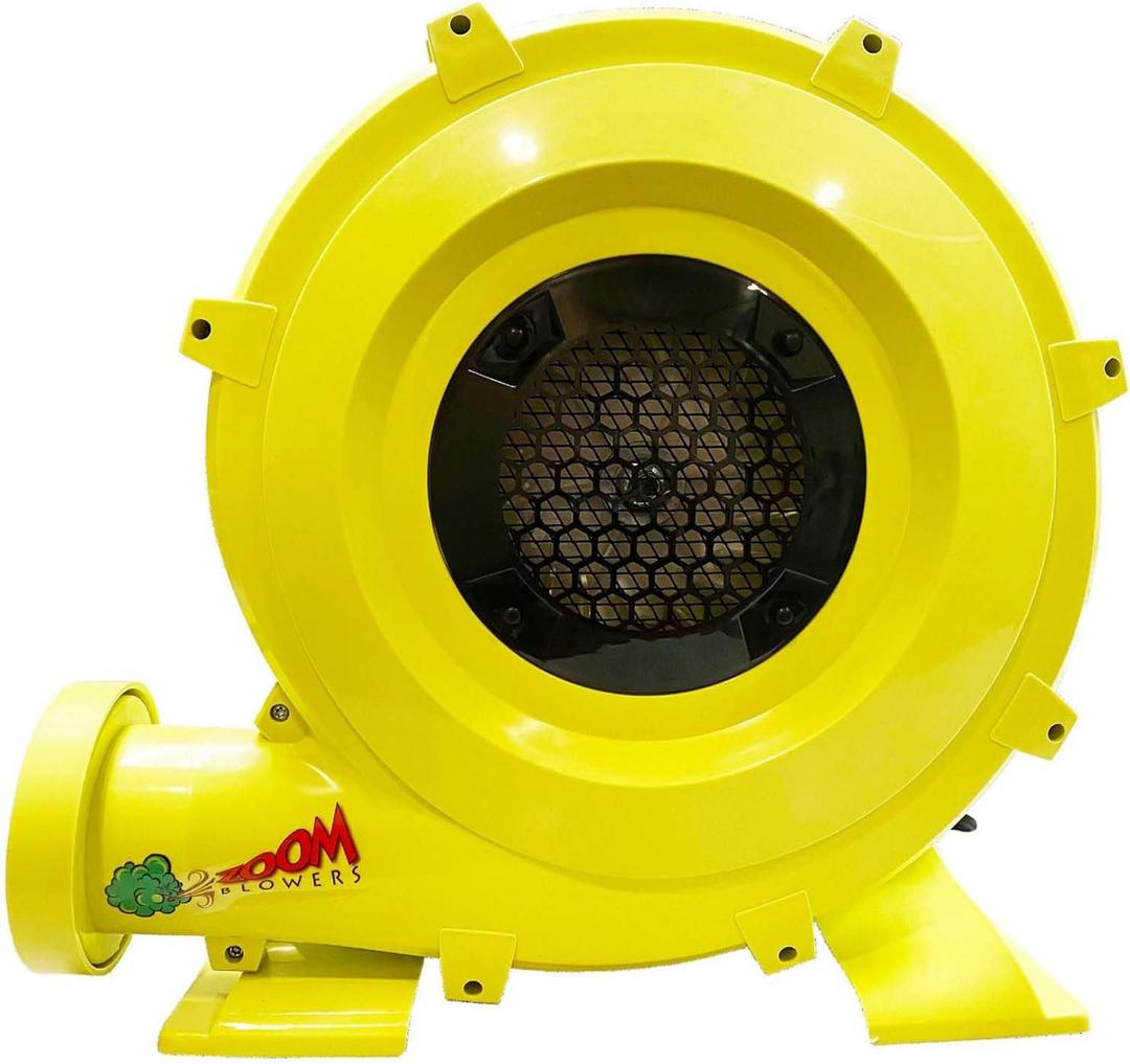 Zoom Blowers Portable Air Pump for Inflatables - Energy Efficient High Power Compact Residential Air Blower for Bounce Houses, Slide Combos, Water Slides and Obstacle Course for Kids