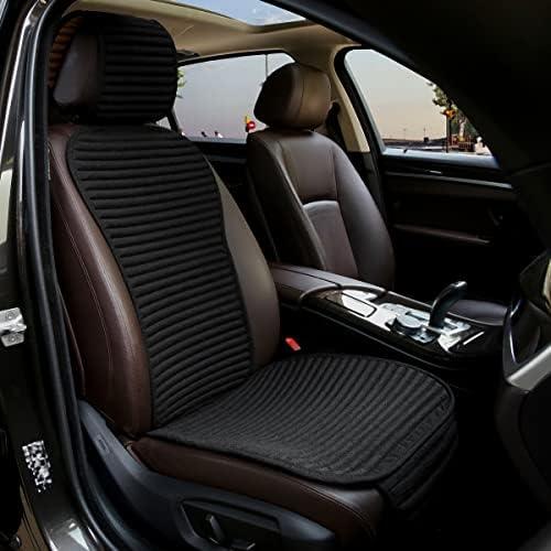 Suninbox Car Seat Covers Buckwheat Hull Bottom Seat Covers for Cars,Universal Car Seat Covers Pads Mat,Air Bag Compatible,Breathable Comfortable Ventilated,Black Front Seat Cover