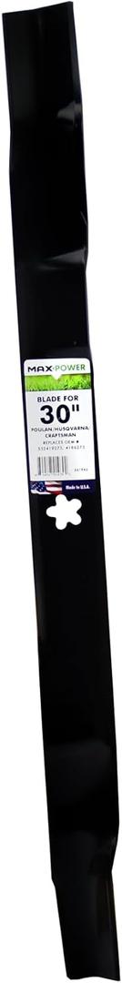 MaxPower 331743 30 in. Cut Craftsman, Husqvarna, Poulan Replaces OEM #532419273 Mower Blade, Black