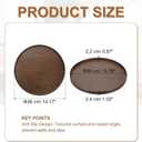 Wooden Serving Tray Round Wood Serving Tray Decorative Platter, 14.2 Inch Fit for Home Decor Kitchen Coffee Table Candle Holder, (Brown)