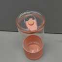 Pandaloo Glass Cups With Lids and Straws -20 Fl Oz- Perfect Size Iced Coffee Cup - Smoothie Cup With Bamboo Lid and On the go Lid (Peach Fuzz, 1 Count (Pack of 1)