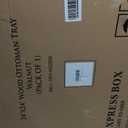 BARsics 24x24 inches Square Walnut Wooden Ottoman Tray, Large Living Room Serving Tray