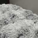 EHEYCIGA Fluffy Dog Crate Bed for Large Dogs, Plush Faux Fur Pad, Calming Anti Anxiety Large Bed, Washable Soft Warm Dog Crate Mat with Non-Slip Bottom (35.4 x 23.6, Grey)