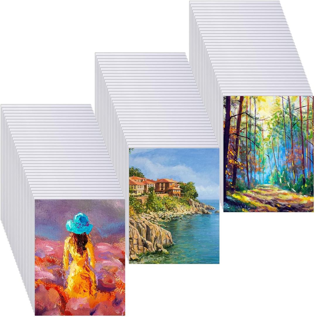 100 Pcs Sublimation Blanks for Picture Frame 8.5 x 11 Inch Double Sided Sublimation Blanks Canvas Heat Transfer Canvas Sheets Printable Inkjet Pads for Painting DIY Photos Murals Backdrops