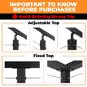 Sidasu 36IN Cable Railing Corner Post with Fixed Top, L Shape Deck Cable Railing Post for Cable Railing System, Matte Black Finish,P02