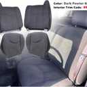 SecosAutoparts 5PCS Driver & Passenger Bottom & Top Lean Back & Driver Foam Cushion Dark Gray Replacement Cloth Seat Cover Compatible with Chevy Silverado GMC Sierra 2003 2004 2005 2006 2007