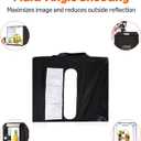 Amazon Basics Portable Foldable Photo Studio Box with LED Lights for Product Photography, 25 x 30 x 25 Inches, White Backdrop, Black
