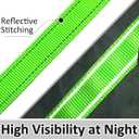 3 Handle Dog Leash, 10FT Triple Handle Reflective Stitching with Padded Traffic Handles, Heavy Duty Training Pet Lead for Control and Safety (Green)
