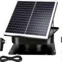 35W Solar Attic Fan with Thermostat, High-Efficiency Copper Motor Roof Vent, 24/7 Heavy-Duty Solar Powered Exhaust Fan for Home, Garage, Greenhouse & Shed, Cools up to 2800 sq.ft