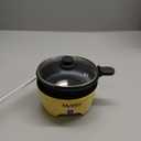 Nostalgia MyMini Personal Electric Skillet & Rapid Noodle Maker, Perfect For Healthy Keto & Low-Carb Diets, Yellow