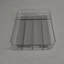 Madesmart 5-Compartment Small Silverware Tray for Utensils, Flatware, Kitchen Drawer Organization and Storage, Soft-Grip, Clear  12.88x9.25x1.88in