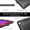 Soke Case for iPad mini 7 (A17 Pro) 2024/ Mini 6 2021 8.3 Inch,with Built-in Screen Protector and Kickstand, Rugged Full-Body Protective Cover for Apple iPad mini 7th/6th Generation - Black