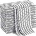 Homaxy 12 Pack Kitchen Dish Cloths, Ultra Soft and Absorbent Dish Towels, Reusable Fast Drying Microfiber Cleaning Cloth, Coral Velvet Wave Design No-lint, 10 x 10 inches, Grey