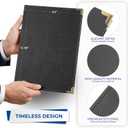 Samsill Classic Collection Business Portfolio - Executive Padfolio for Resume & Document Organizer - 8.5 by 11-Inch Legal Pad, Faux Leather with Brass Corners (Black)