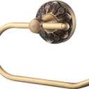 Antique Brass Toilet Roll Holder Brush Bronze Wall Mounted Toilet Roll Holder Open Arm Towel Holder Tissue Roll Holder for Bathroom Kitchen (Brush Bronze)