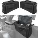 YOCTM Wheel Well Storage Bin, Rear Trunk Organizer, Cargo Storage Tray compatible with 2018-2024 Jeep Wrangler JL JLU 4-Door, Interior Storage Expansion Accessories, Right Left Side, Black