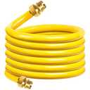 CSST Corrugated Stainless Steel Tubing 70 Ft 3/4" Flexible Natural Gas Line Pipe Propane Conversion Kit Grill Hose with Male Adapter Fittings