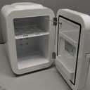 Sweetcrispy Mini Portable Small Refrigerator 4L/ 6 Can Cooler & Warmer Compact Fridge for Skincare, Marble Ivory