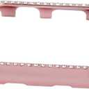 Smartwatch Protective Case Bling Crystal Diamonds Aluminum Alloy Bumper Cover for Watch Series Rose Gold Full Protection Against Scratches and Dust