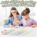 CVC Word Games, Flash Cards, Phonics and Speech Therapy Toys for Toddlers and Kids - Learn to Read, Spelling and Reading Learning Activities - Kindergarten Preschool Educational Toy