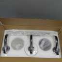20 Inch Bathroom Light Fixtures, 3-Light Black Vanity Lights, Bathroom Lighting Fixtures Over Mirror with Clear Glass Shade, Wall Lamp for Bathroom Bedroom Cabinet (Bulbs Not Included)