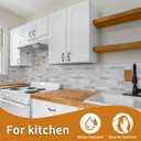 WOWSTAR 10 Sheet Marble Peel and Stick Backsplash for Kitchen,Self-Adhesive Tile Backsplash for Kitchen, Bathroom, 12" x 12", (Beige & White)