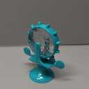 Cat Dog Treat Dispenser Toy - Cat Interactive Feeder Pet Food Toys Feeder 360 Degree Rotating Food Leakage Device Rotate with Strong Suction Cup Money Wheel Shape (Lake Blue)