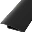 Vinyl Door Threshold Flooring Transition Strip Self Adhesive Carpet Edging Strip for Laminate Doorway Edge Threshold from 3/5" to 4/5" (Black, 3.3 Ft)