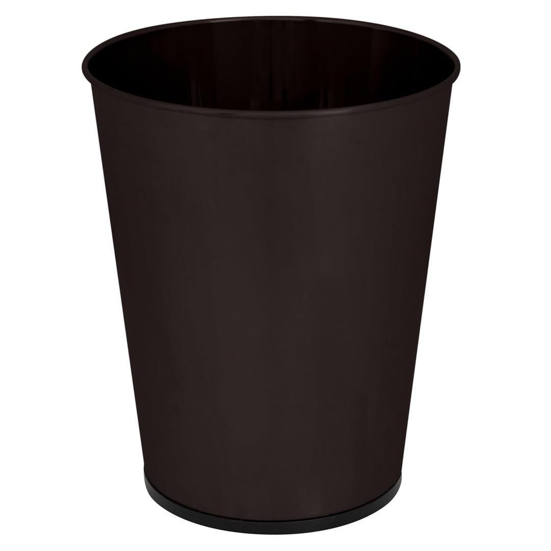 Bath Bliss 5 Liter Small Wastebasket | Round Open Top | Trash Can | Bathroom | Bedroom | Kitchen | Office | Dorm | Disposal Waste Bin | Garbage | Oil Rubbed Bronze (1 Pack)