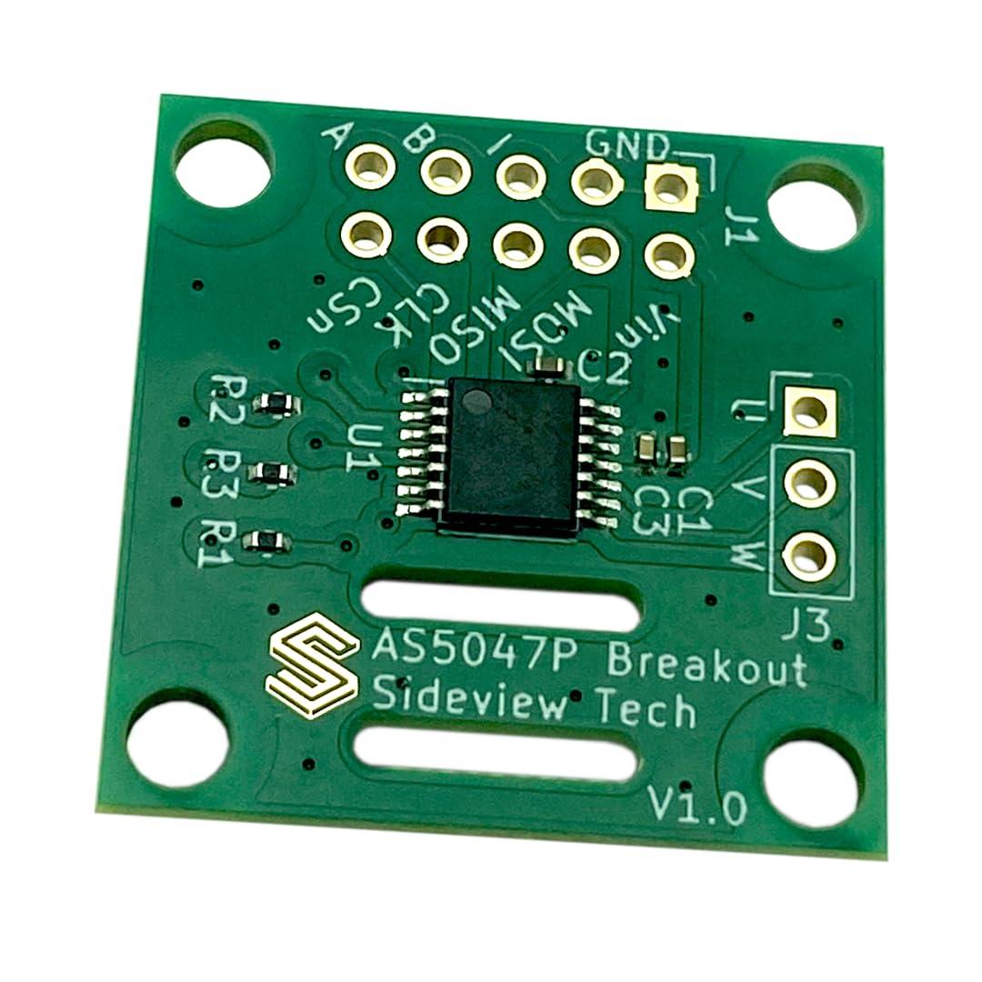 AS5047P Magnetic Rotary Position Sensor/Encoder Breakout Board Module, SPI/ABI/UVW Outputs, 3.3V 5V Arduino Compatible