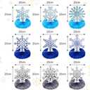 Sinmoe 9 Pcs Winter Wonderland Party Decorations 3D Snowflake Honeycomb Centerpieces for Table Winter Table Decorations for Holiday Birthday Baby Shower Party Supplies