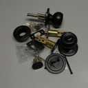 Amazon Basics Exterior Door Knob With Key Lock and Deadbolt, Coastal, Matte Black ((Pack of 1))