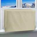 Waterproof Insulated Indoor Air Conditioner Cover for Inside Window AC Unit, 17''Wx 13''Hx 3.5''D- Beige