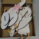 8Pcs One Silly Goose Wood Table Centerpiece Pink Bow Goose Tabletop Detachable Sign Tiered Tray Decor for Baby Shower Gender Reveal Birthday Photo Props Party Favor Supplies