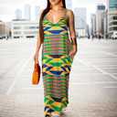 Women's Casual Summer Maxi Dresses Sleeveless Adjustable Spaghetti Strap Loose Plus Size Dresses (XXL)
