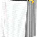 Legal Pads 8.5 X11, Narrow Ruled Notepads, 6 Pack, 50 Sheet/Pad, White Legal Pads, Tear Off Notepad, Perforated Writing Pad, Notebook Paper College Ruled, Notepads for Office Home School, Notepad