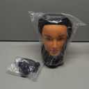 Hairingrid 26"-28" Mannequin Head Hair Styling Training Manikin Cosmetology Doll Head Synthetic Fiber Hair and Free Clamp Holder (Black)