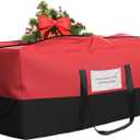 Christmas Tree Storage Bag,Fits Up 8 Ft Tall Artificial Trees,600D Oxford Material,Heavy Duty Tree Bag,Dampproof Storage Bag with Durable Reinforced Handles & Dual Zipper&Transparent Pocket