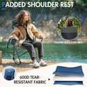 Portal Outdoor Rocking Chair Camping Folding Portable Rocker with Cup Holder Side Pocket Carry Bag, Support 350LBS (Midnight Blue)