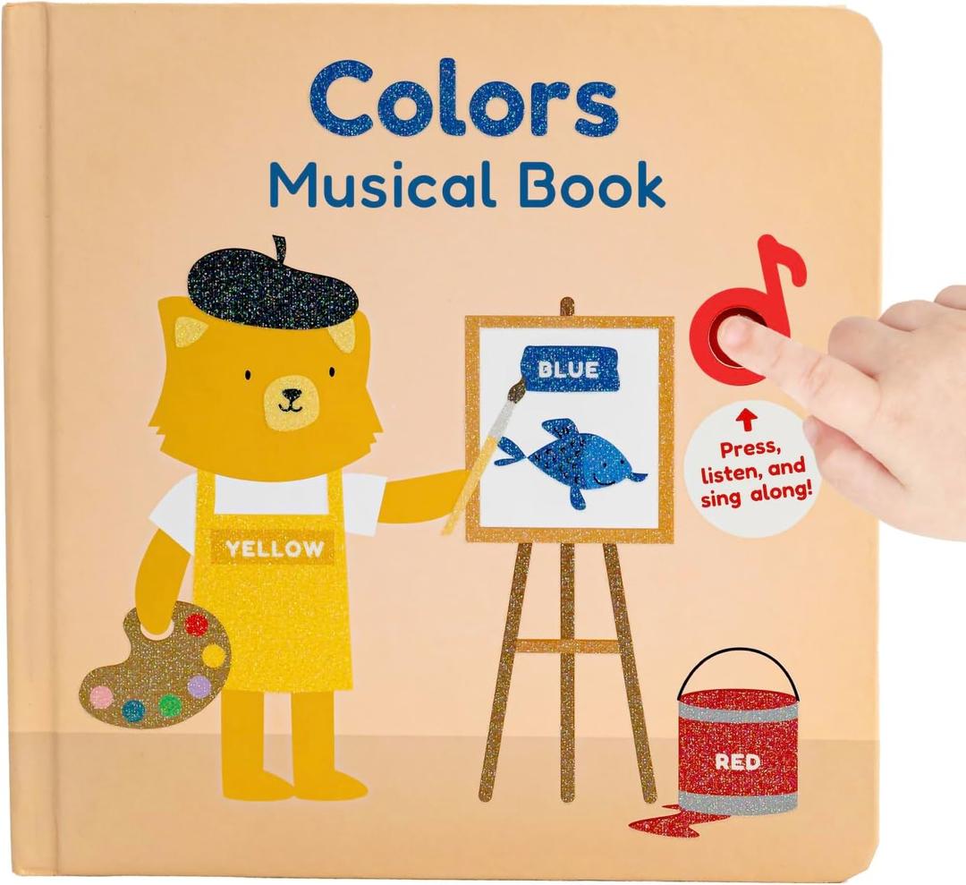 Cali's Books Colors Book for Toddlers 1-3 - Musical Books for Kids, Interactive Talking Baby Sound Book, Educational Song Learning Toys, Sing and Learn Music Toy for Babies