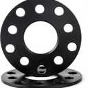 VLAOSCHI Black Forged 5x100 5x112 Hubcentric Wheel Spacers 5mm with 57.1mm Center Bore (No Lip) Compatible with Audi VW 5 Lug for A3 A4 A6 A8 S4 S6 S8 | Jetta Golf Beetle CC - Pack of 2