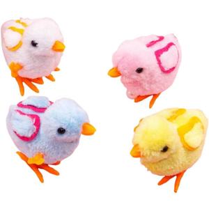 3 x 4 Pcs Wind-Up Jumping Chicks & Hopping Bunnies Toys with Wings for Kids  Easter Egg & Goody Bag Fillers, Toddler Party Favors, and Gifts (Medium)